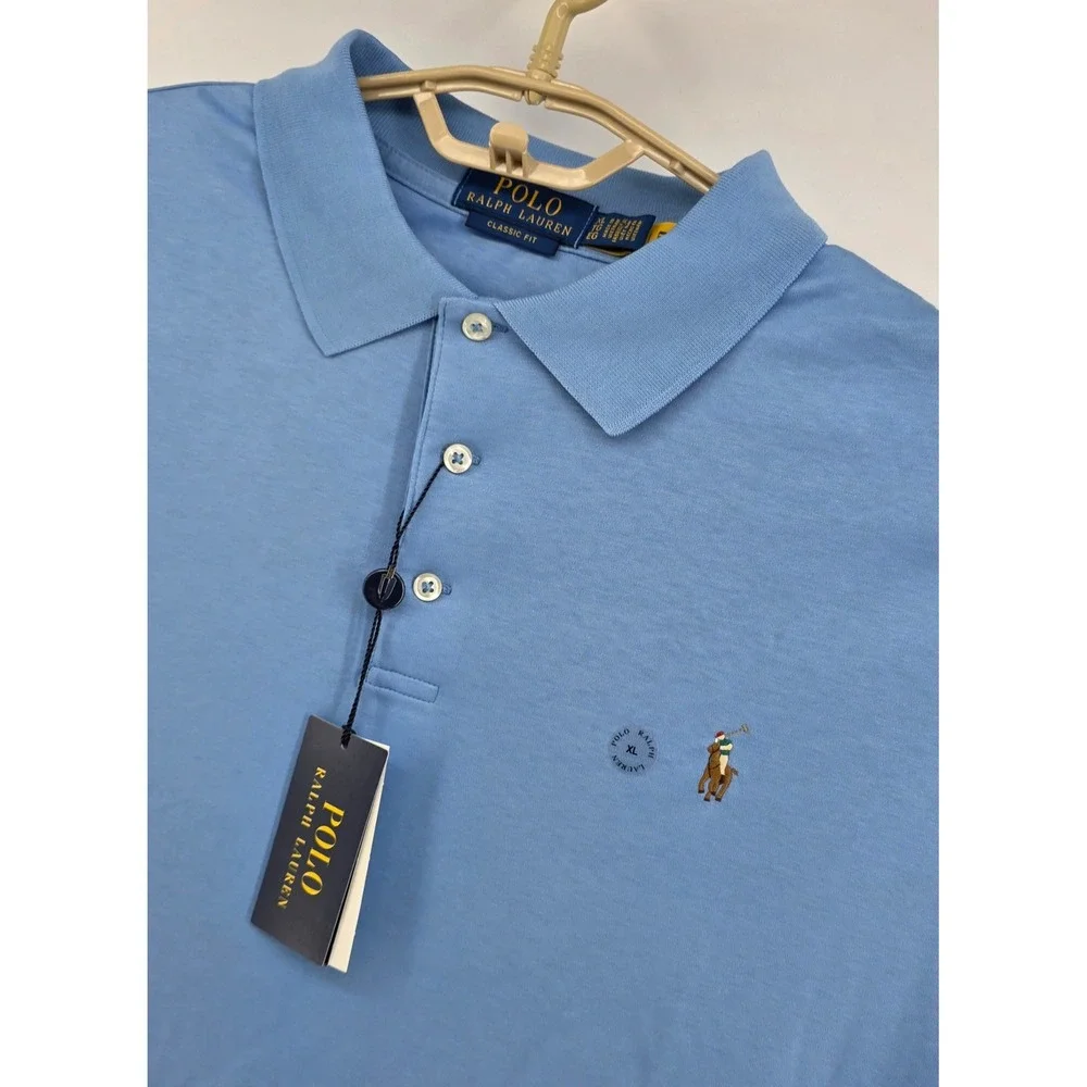Polo Ralph Lauren Mens Size XL Sky Blue Classic Fit Short Sleeve Polo Shirt NWT